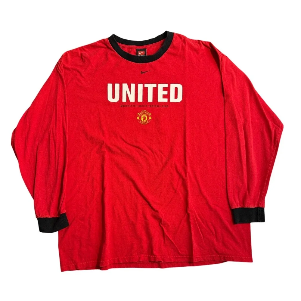 Nike Manchester United Van Nistelrooy 10 Long Sleeve Shirt Mens XL Red Vintage